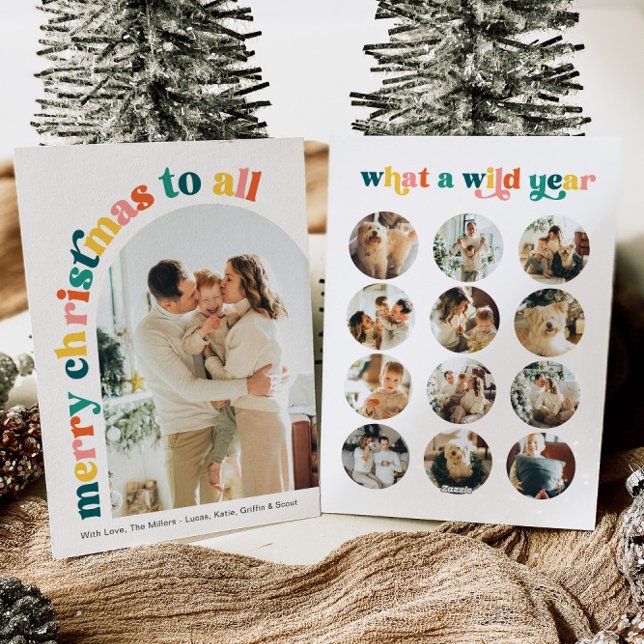 Colorful Arch Photo Merry Christmas Card (Creator Uploaded)