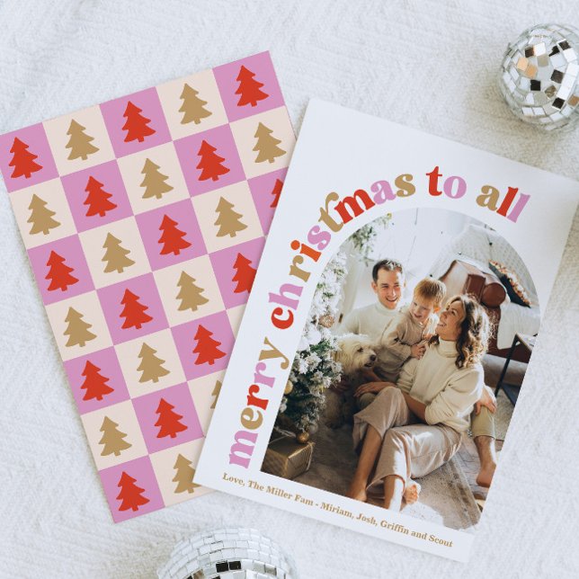 Colorful Arch Photo Merry Christmas Card (Creator Uploaded)