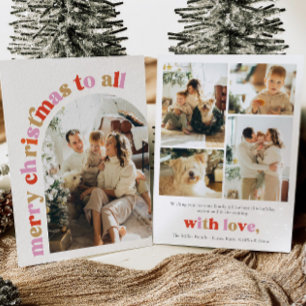 Colorful Arch Photo Merry Christmas Card
