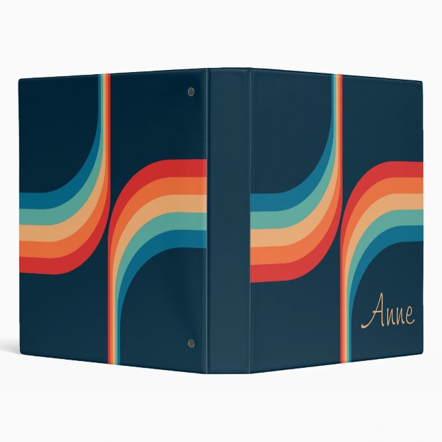 Colorful arches in retro style 3 ring binder (Background)