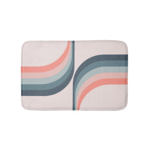 Colorful arches in retro style bath mat