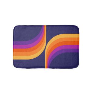 Colorful arches in retro style bath mat