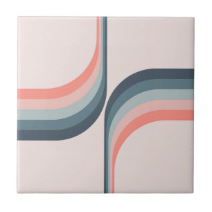 Colorful arches in retro style ceramic tile