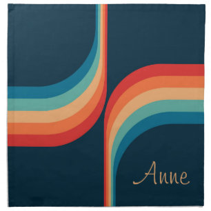 Colorful arches in retro style cloth napkin