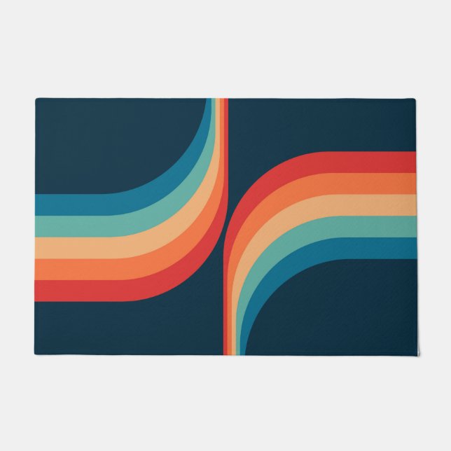 Colorful arches in retro style doormat (Front)