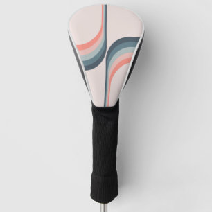 Colorful arches in retro style golf head cover