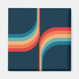 Colorful arches in retro style magnet