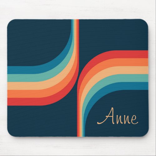 Colorful arches in retro style  mouse pad