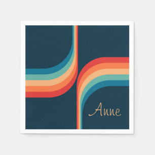 Colorful arches in retro style napkins