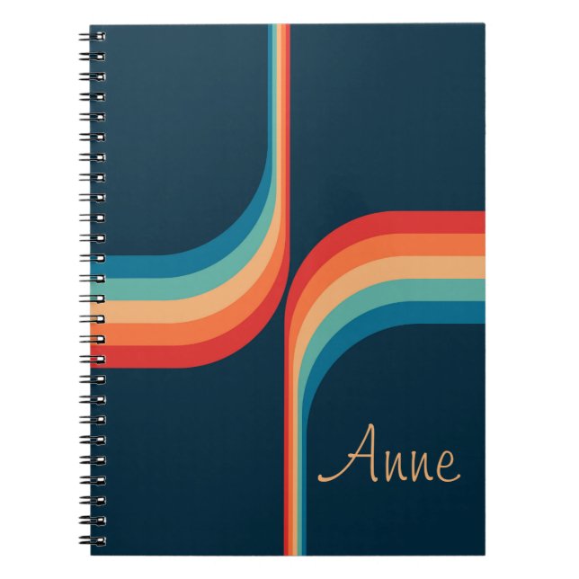 Colorful arches in retro style notebook (Front)