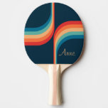 Colorful Arches In Retro Style Ping Pong Paddle at Zazzle