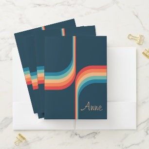 Colorful arches in retro style  pocket folder