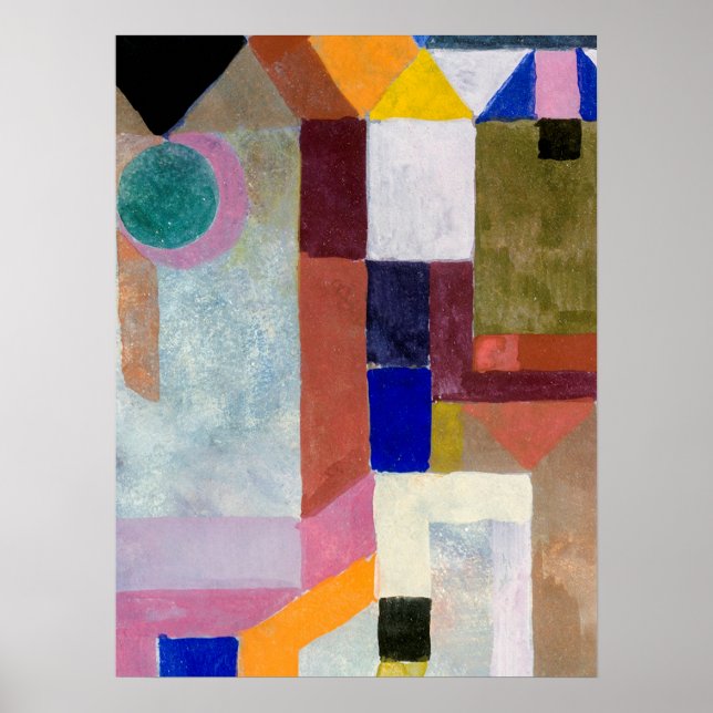 Colorful Architecture (1917) by Paul Klee Poster (Front)