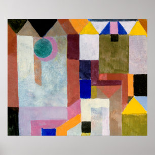 Colorful Architecture (1917) by Paul Klee Poster