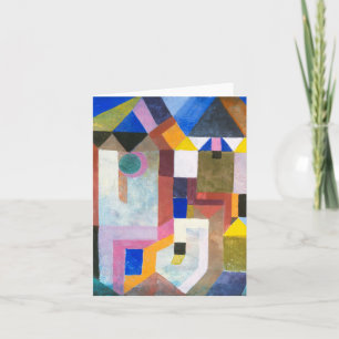 Colorful Architecture by Paul Klee, Abstract Art Card