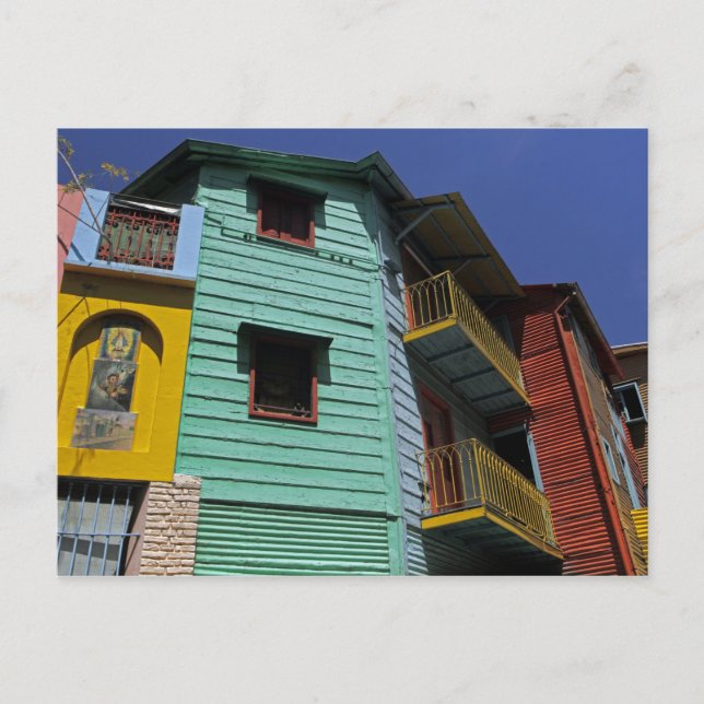 Colorful architecture of La Boca neighborhood Postcard (Front)