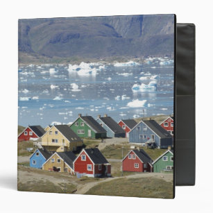 Colorful architecture of the town, Narsaq, Binder