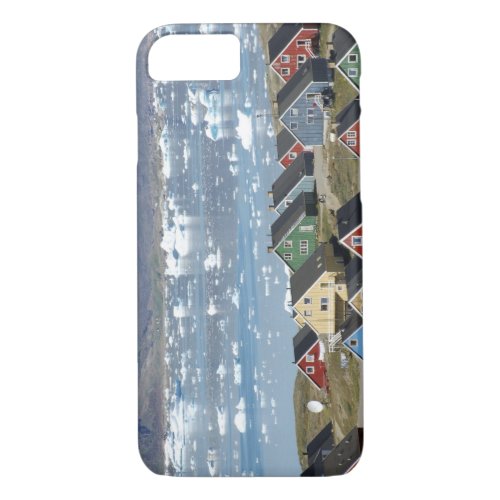 Colorful architecture of the town Narsaq iPhone 87 Case