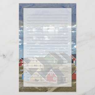 Colorful architecture of the town, Narsaq, Stationery