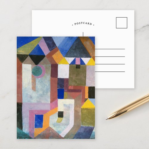 Colorful Architecture  Paul Klee Postcard