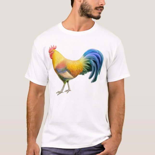 Colorful Ardenner Rooster T-Shirt (Front)