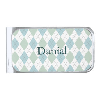 Colorful Argyle Custom Money Clip