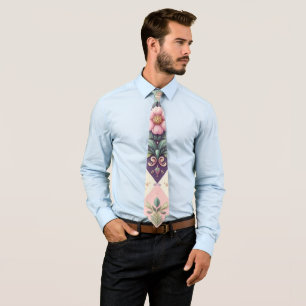 Colorful argyle pastel Easter/Spring Neck Tie