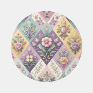 Colorful argyle pastel Easter/Spring Outdoor Rug