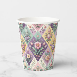 Colorful argyle pastel Easter/Spring Paper Cups