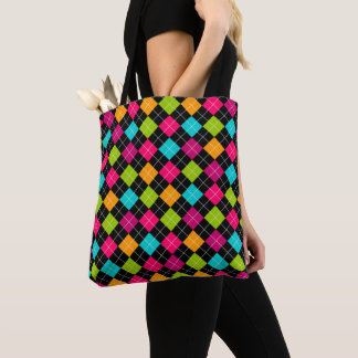 Colorful Argyle Pattern Tote Bag