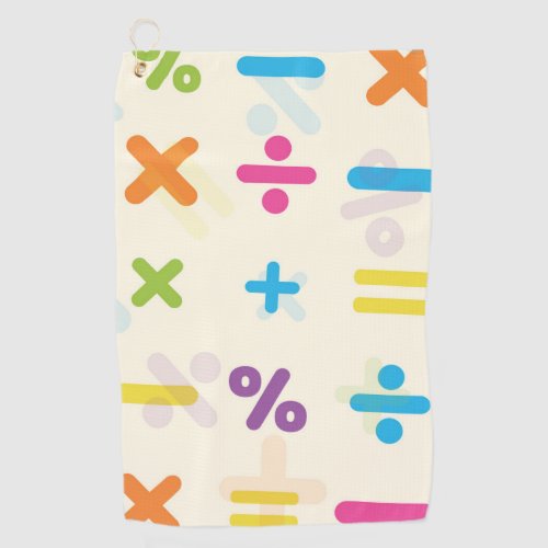 Colorful arithmetic operators Back To School Patte Golf Towel