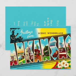 Colorful Arkansas Greeting Moving Announcement