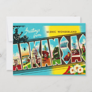 Colorful Arkansas Greeting Moving Announcement