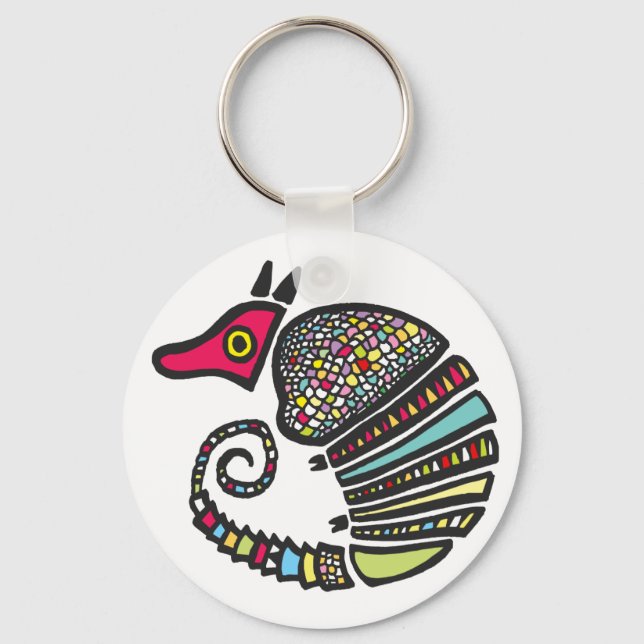 Colorful Armadillo Keychain (Front)