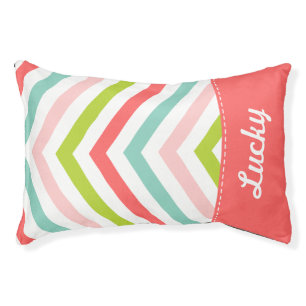 Colorful Arrow Chevron Monogram Pet Bed