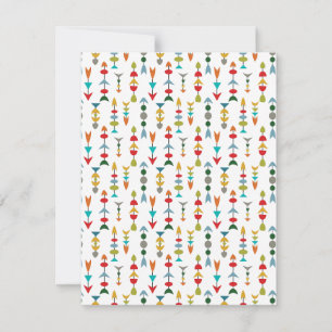 Colorful Arrows  Note Card