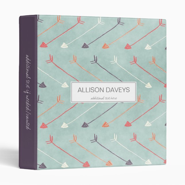 Colorful Arrows Pattern Binder (Front/Spine)