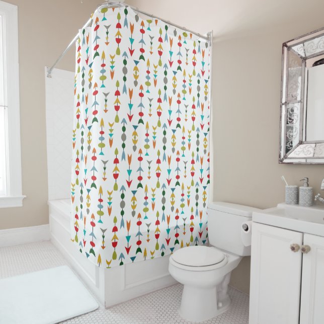 Colorful Arrows  Shower Curtain (In Situ)