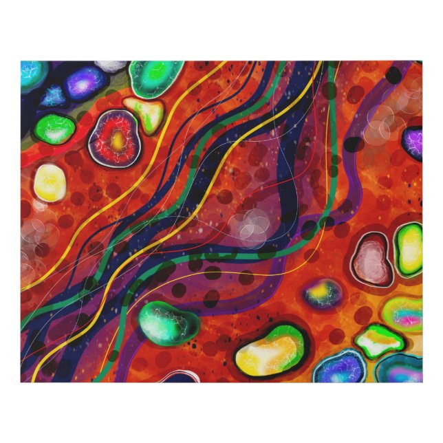 Colorful Art Abstract  Faux Canvas Print (Front)
