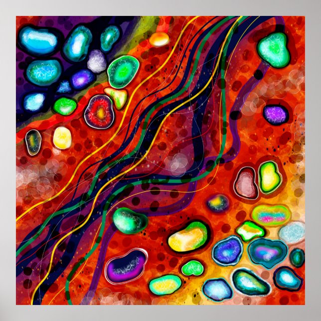 Colorful Art Abstract Poster (Front)