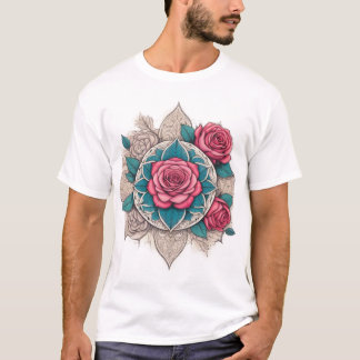 Colorful Art – Boho Spiritual Flower Pattern Desig T-Shirt