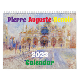 Colorful Art Calendar With Paintings by Renoir
