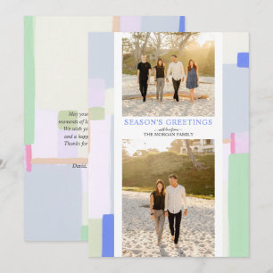 Colorful Art Christmas Holiday Photo Greeting Card
