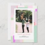 Colorful Art Christmas Holiday Photo Greeting Card