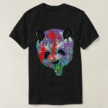 Colorful art cute panda head with panda lover T-Sh T-Shirt