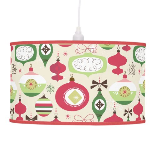 Colorful Art_Deco Christmas Ornament Pattern 2a Hanging Lamp