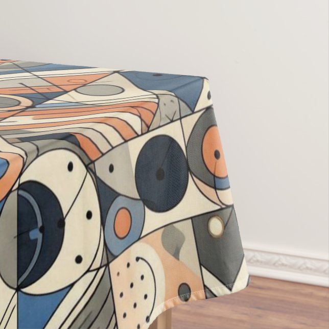 Colorful Art Deco Design Tablecloth (In Situ)