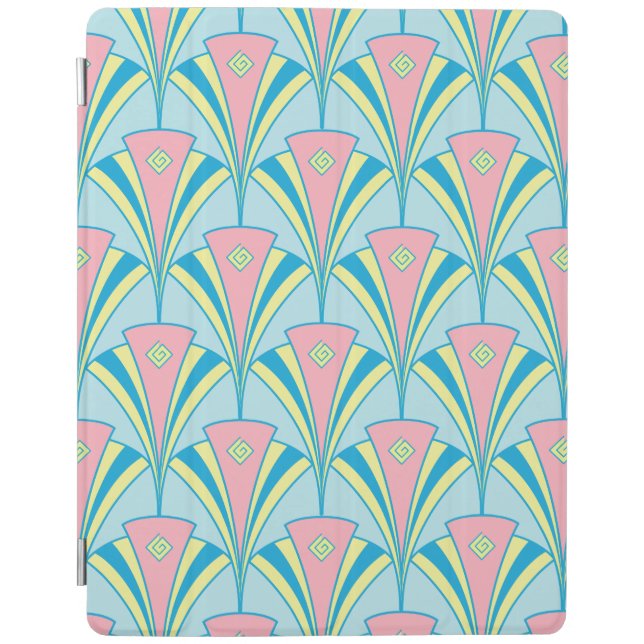 Colorful Art Deco Fan Pattern iPad Smart Cover (Front)