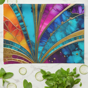 Colorful Art Deco Kitchen Towel
