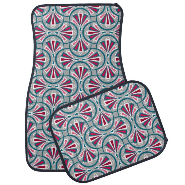 Colorful art deco pattern. car floor mat (Set)